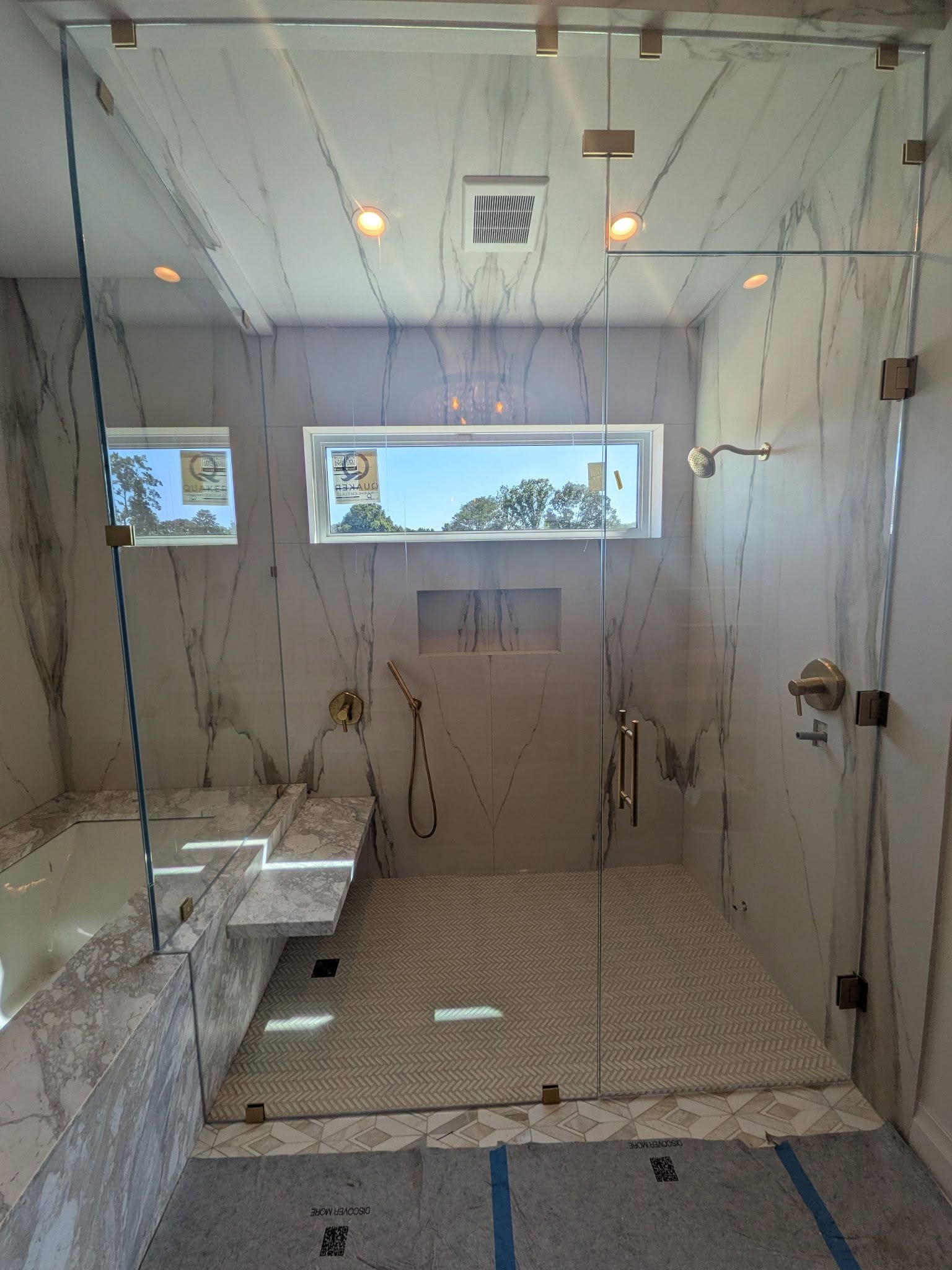1/2" Low Iron Ultra Clear Glass Steam Shower Enclosure